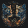 Peinture par numéro Chats Astrologiques