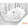 DOT Painting Basket with Flowers