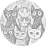 DOT Painting Familie Katze