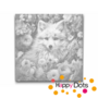 DOT Painting Fox among flowers