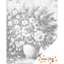 DOT Painting Vase mit Blumen