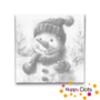 DOT Painting Niedlicher Schneemann