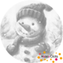 DOT Painting Mignon bonhomme de neige