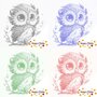 DOT Painting Owl with big eyes