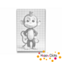 DOT Painting Chambre d'enfants - Petit Singe