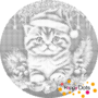 DOT Painting Chaton de Noël 02