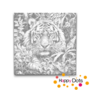 DOT Painting Tiger mit Blumen