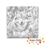 DOT Painting Loup parmi les fleurs