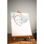 DOT Painting of your own photo on a heart-shaped canvas